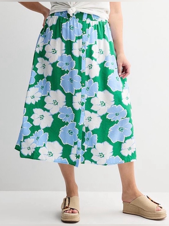 Sonoma Dresses & Skirts - NEW…Sonoma Floral Button-Front Midi Skirt